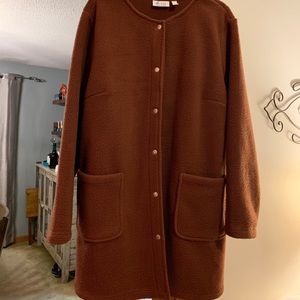 Denim and co Sherpa bonded fleece coat